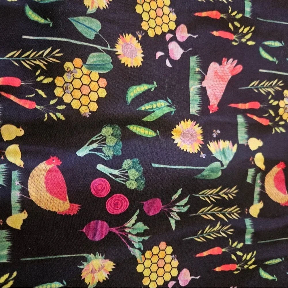 Chicken Pattern Cloth Handnade Placemats Set of 2 Double-Sided